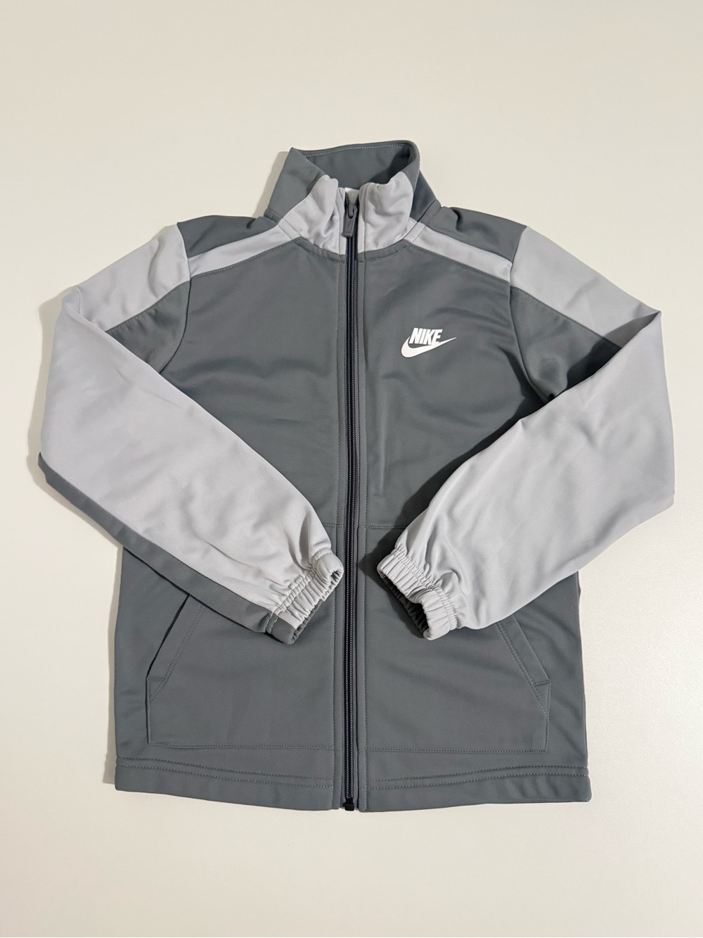 Nike Kids Two-Tone Gray Full-Zip Jacket